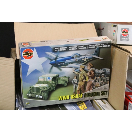 333 - 14 Boxed Airfix 1/72 plastic military model kits to include A12050 BAe Nimrod, 10998 The Dam Busters... 