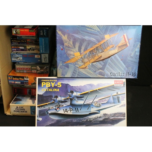 337 - Around 40 boxed plastic model kits to include Academy, Roden, ESCI, Eastern Express, Novo, Mirage, S... 