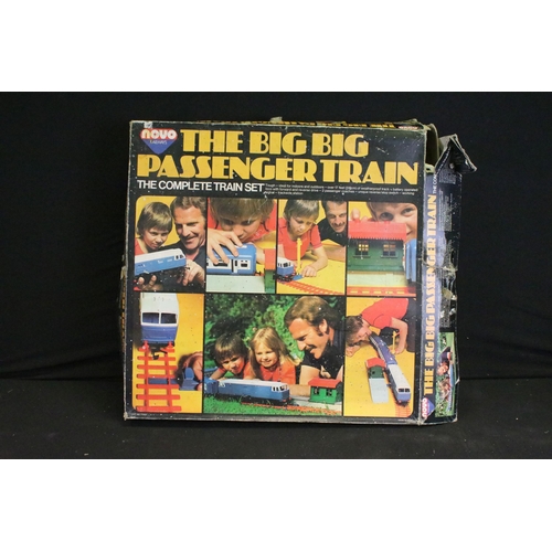 399 - Boxed Novo Big Big Passenger Train set and a boxed Timpo The Great Train Hold Up Set along with addi... 