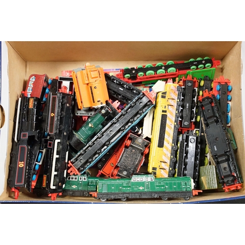 412 - Collection of various toys and games to include quantity of wooden scratch built models to include g... 