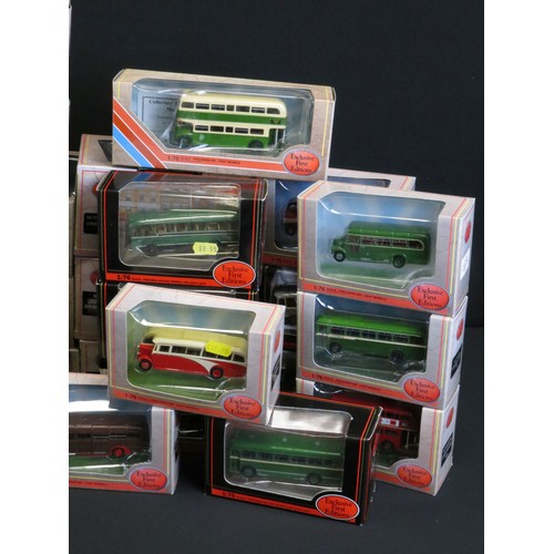 1216 - 60 Boxed 1/76 scale EFE Exclusive First Editions diecast model buses to include De Luxe Series, Limi... 