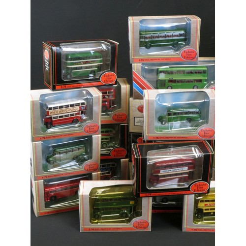 1216 - 60 Boxed 1/76 scale EFE Exclusive First Editions diecast model buses to include De Luxe Series, Limi... 