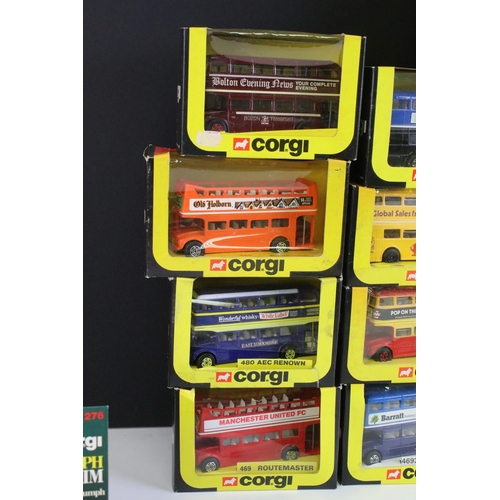 1265 - 21 Boxed Corgi diecast models to include 295 Renault 5TS, 470 Green Line Bus, 480 AEC Renown, 499 Fo... 