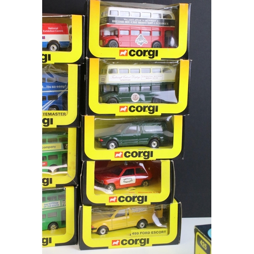 1265 - 21 Boxed Corgi diecast models to include 295 Renault 5TS, 470 Green Line Bus, 480 AEC Renown, 499 Fo... 