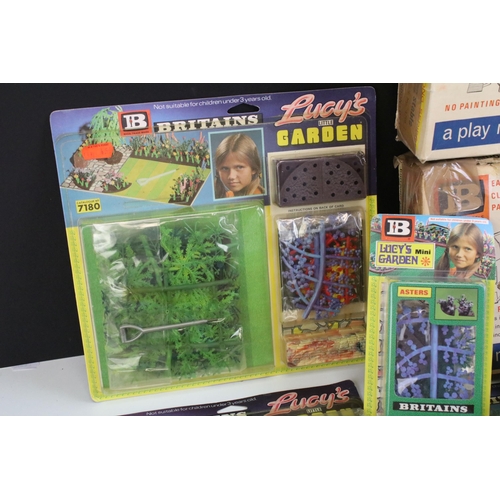 1266 - 14 Boxed / carded Britains diecast models and accessories sets to include 5 x 7180 Lucy's Little Gar... 