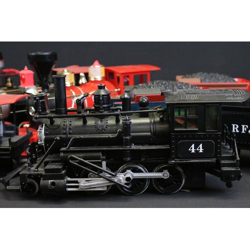 239 - Collection of G scale plastic model railway mainly featuring Scientific Toys to include locomotives ... 