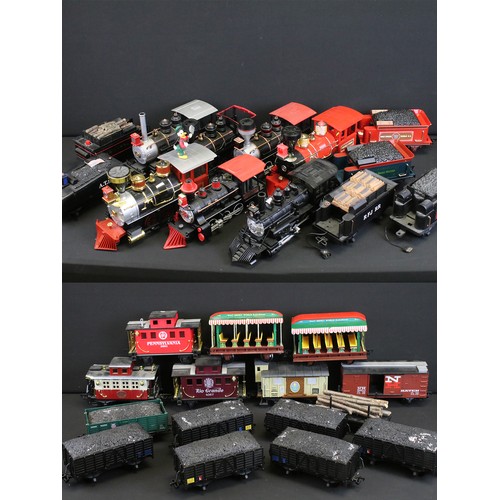 239 - Collection of G scale plastic model railway mainly featuring Scientific Toys to include locomotives ... 