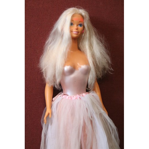 435 - Large Mattel promotional display Barbie doll, marked to back Mattel Italy 1992, approx 90cm Height