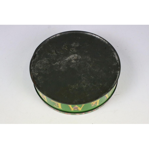 135A - Huntley & Palmers risque Edwardian garden party circular biscuit tin, circa 1980, 20cm diameter