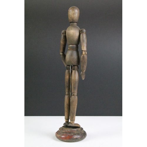 165 - Vintage wooden artists lay model, approx 34cm tall