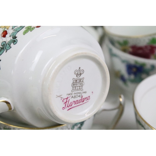 107 - Royal Cauldon 'Victoria' & Booths 'Floradora' tea and dinner ware to include teacups, coffee cups, s... 