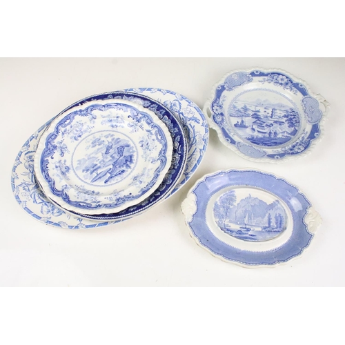 109 - Collection of ceramics, mostly 19th century, to include Wedgwood and 19th century blue & white plate... 