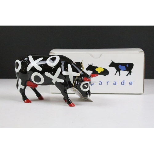 111 - Seven boxed Westland Giftware Cow Parade ceramic models to include Party Cow (9178), You Can't have ... 