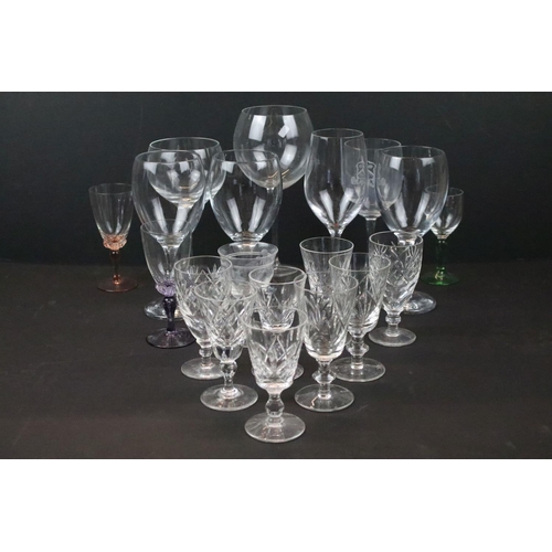 113 - Two boxes of crystal cut glass & other glassware, many in sets, to include Stuart, Brierley and a vi... 