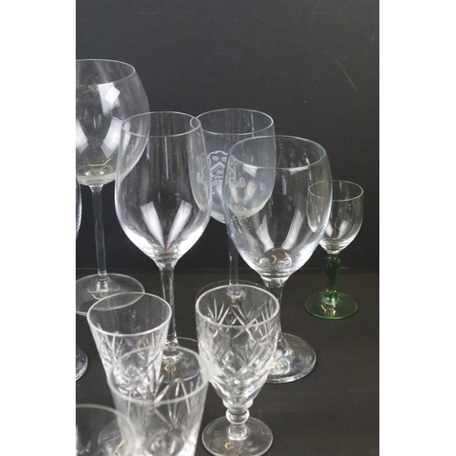 113 - Two boxes of crystal cut glass & other glassware, many in sets, to include Stuart, Brierley and a vi... 