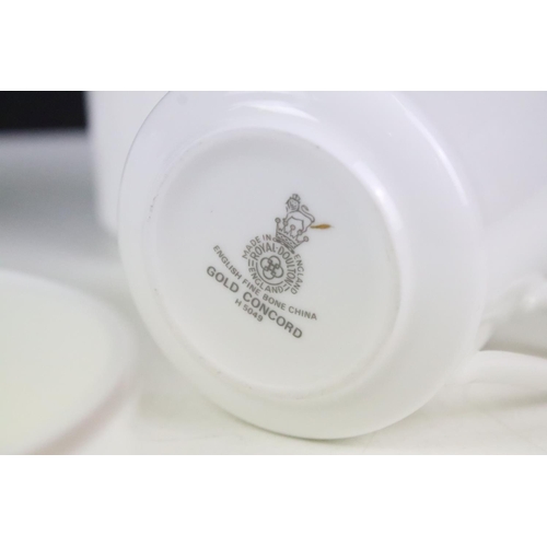 115 - Royal Doulton 'Gold Concord' pattern coffee set, pattern no. H5049, comprising coffee pot, cups & sa... 