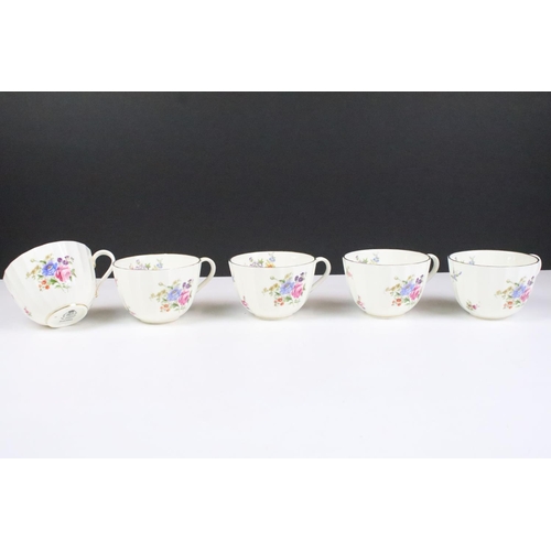 84 - Royal Worcester 'Roanoke' pattern coffee set to include tea cups, saucers, side plates and sandwich ... 