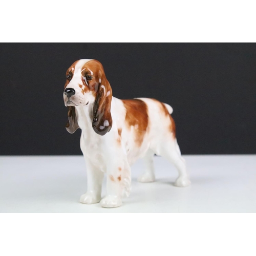 90 - Collection of ceramics dog figurines to include B&G Denmark dog, Royal Doulton figurines including c... 