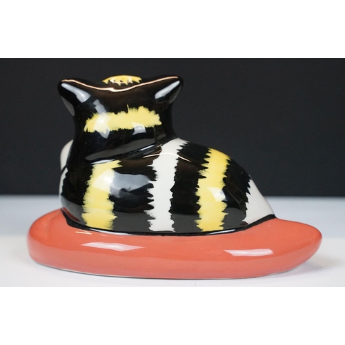 11 - Lorna Bailey - Two pottery cat figures to include Valentino and a seated cat (numbered 2/6 to base),... 