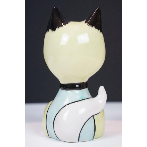 11 - Lorna Bailey - Two pottery cat figures to include Valentino and a seated cat (numbered 2/6 to base),... 