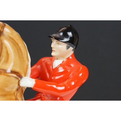 2 - Beswick Huntsman on Rearing Palomino, no. 868, approx 24cm high, Beswick label, impressed & printed ... 