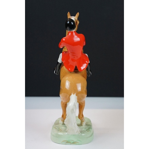 2 - Beswick Huntsman on Rearing Palomino, no. 868, approx 24cm high, Beswick label, impressed & printed ... 