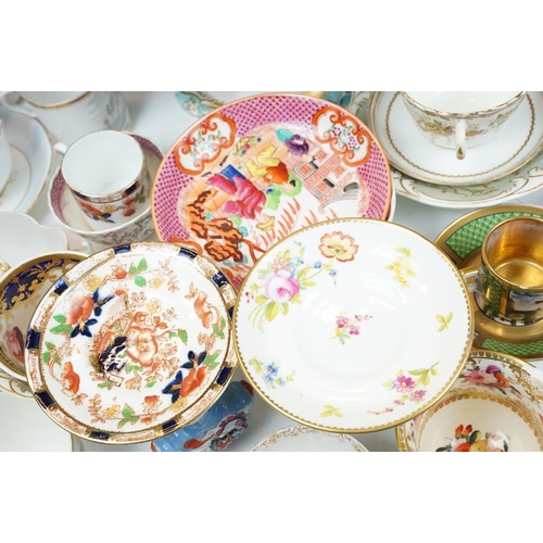 46 - Collection of mainly 19th century ceramics to include Royal Crown Derby, 19th century Samson style t... 