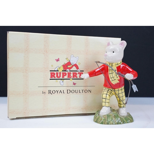 49 - Collection of Royal Doulton Rupert figurines in original boxes. Lot includes nine bears in total.