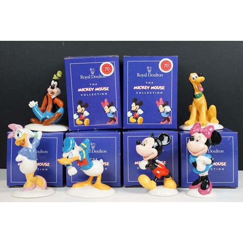 67 - Six boxed Royal Doulton 'The Mickey Mouse Collection' 70th Anniversary figures to include Pluto, Min... 