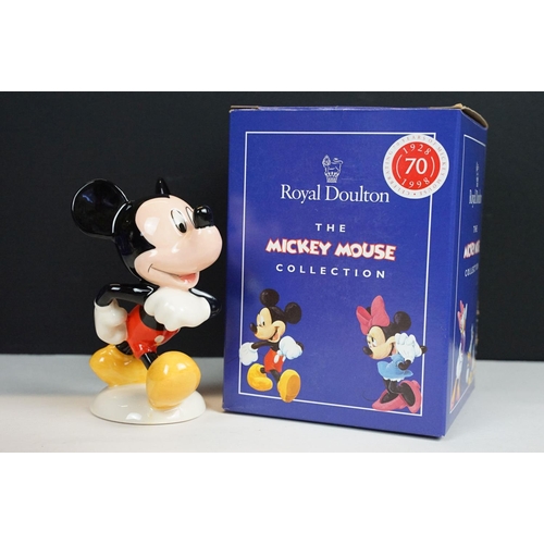 67 - Six boxed Royal Doulton 'The Mickey Mouse Collection' 70th Anniversary figures to include Pluto, Min... 