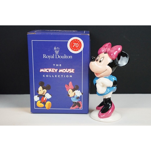 67 - Six boxed Royal Doulton 'The Mickey Mouse Collection' 70th Anniversary figures to include Pluto, Min... 