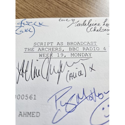 69 - Signed script from BBC Radio 4 drama, The Archers - Leaf through events in Ambridge with your own co... 