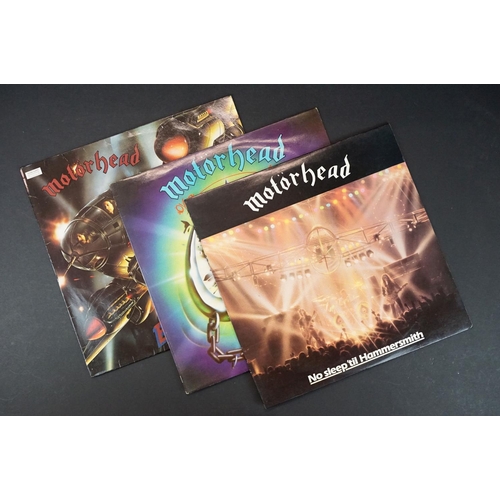 448 - Vinyl - 7 Motorhead LPs and 2 compilation LPs featuring Motorhead to include Ace Of Spades, Iron Fis... 