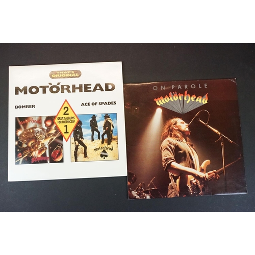 448 - Vinyl - 7 Motorhead LPs and 2 compilation LPs featuring Motorhead to include Ace Of Spades, Iron Fis... 