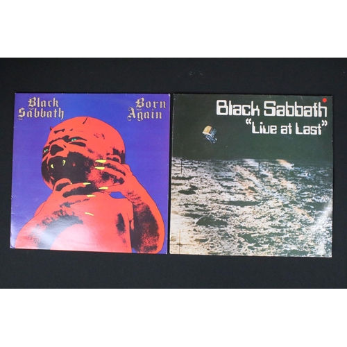 477 - Vinyl - 10 Black Sabbath LPs to include self titled (Vertigo Records VO6 with Dunbar credit, swirl i... 