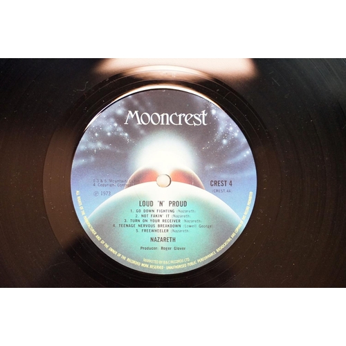 494 - Vinyl - 11 albums by Nazareth to include: Nazareth (UK 1974, Mooncrest - CREST 10) EX, Exercises (UK... 