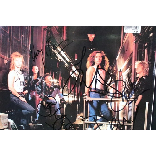 505 - Vinyl & Autographs - 3 Fully Signed Thunder LPs to include Behind Closed Doors (ltd edn blue & red v... 