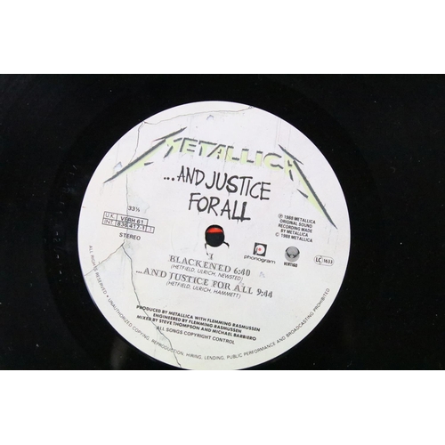 515 - Vinyl - 3 albums by Metallica to include: ...And Justice For All (Original UK 1988 1st pressing doub... 