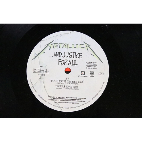 515 - Vinyl - 3 albums by Metallica to include: ...And Justice For All (Original UK 1988 1st pressing doub... 