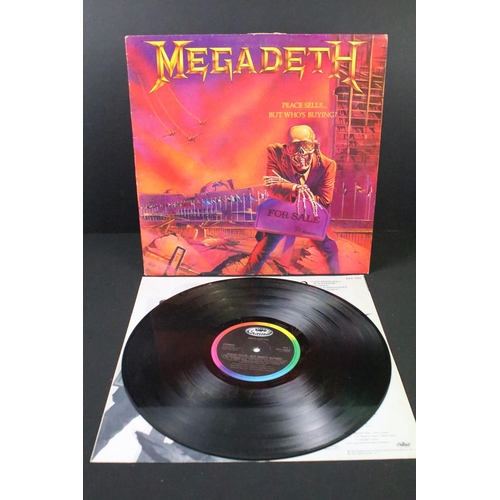 517 - Vinyl - 3 albums by Megadeth to include: Peace Sells... But Who's Buying? (UK 1986 1st pressing with... 