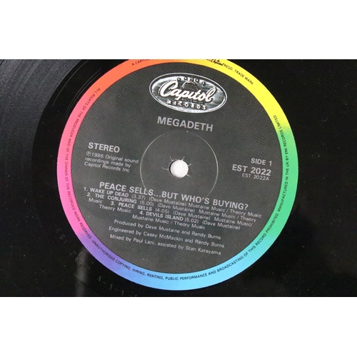 517 - Vinyl - 3 albums by Megadeth to include: Peace Sells... But Who's Buying? (UK 1986 1st pressing with... 