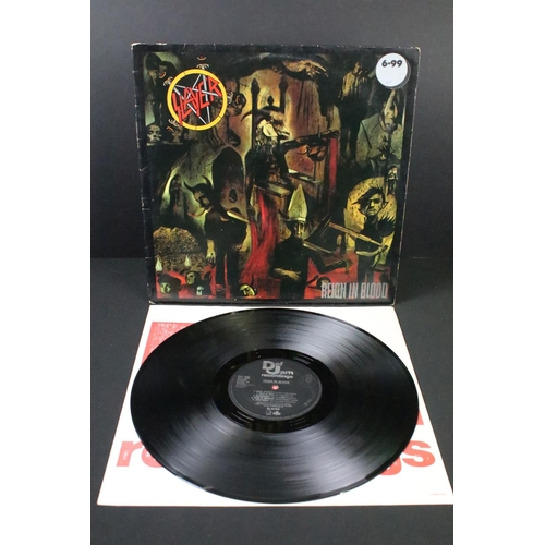 518 - Vinyl - 2 albums by Slayer to include: Reign In Blood (Original UK 1986 1st pressing with printed in... 