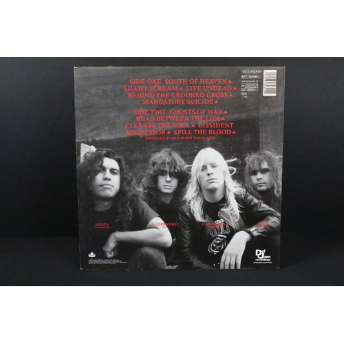 518 - Vinyl - 2 albums by Slayer to include: Reign In Blood (Original UK 1986 1st pressing with printed in... 