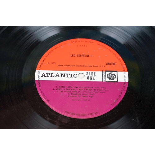 536 - Vinyl - 3 Led Zeppelin LPs to include II (Atlantic 588198 plum labels, Lemon Song credit, Thankyou m... 