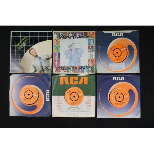 547 - Vinyl - 19 David Bowie original mainly UK 7’ singles including promos, all on the orange RCA label, ... 