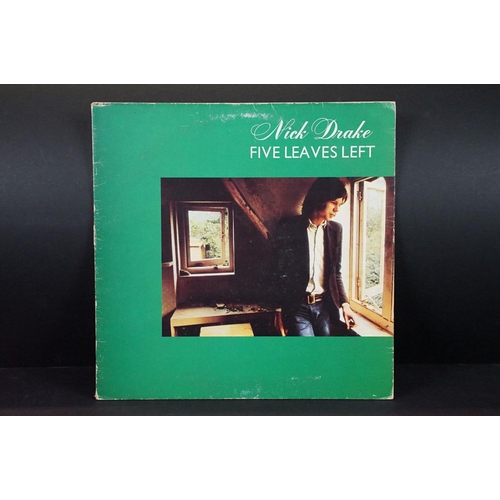 13 - Vinyl - 2 Nick Drake LPs to include: Five Leaves Left (UK 1976 palm tree labels, Island Records ILPS... 