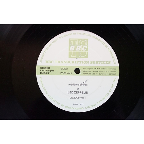 2 - Vinyl - Led Zeppelin Prehistoric Sounds Of Led Zeppelin LP on BBC Transcription Services CN ZOSO. EX