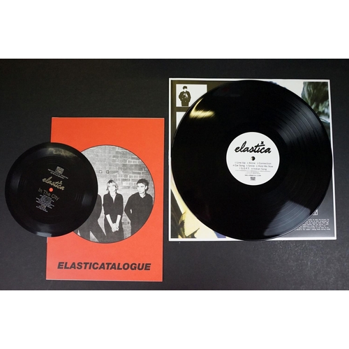 57 - Vinyl – Elastica self titled LP. UK 2017 limited edition with Flexi and Elasticatalogue on Rough Tra... 