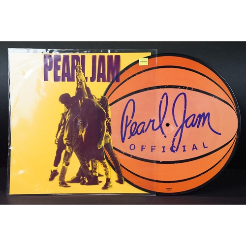 77 - Vinyl - Pearl Jam - Ten. Original UK 1992 1st pressing picture disc album with printed clear plastic... 