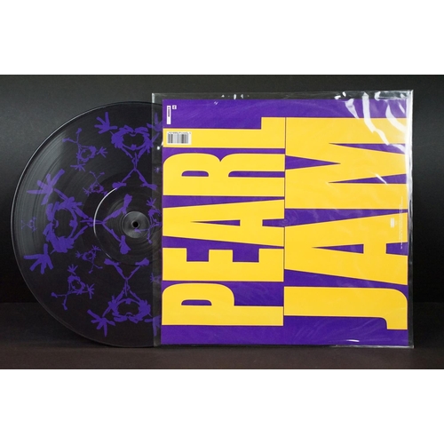 77 - Vinyl - Pearl Jam - Ten. Original UK 1992 1st pressing picture disc album with printed clear plastic... 